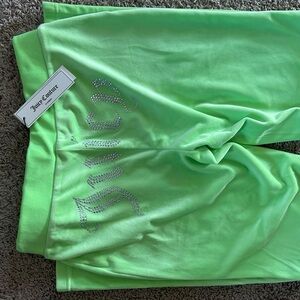 Juicy Couture Neon Green Velour Pants